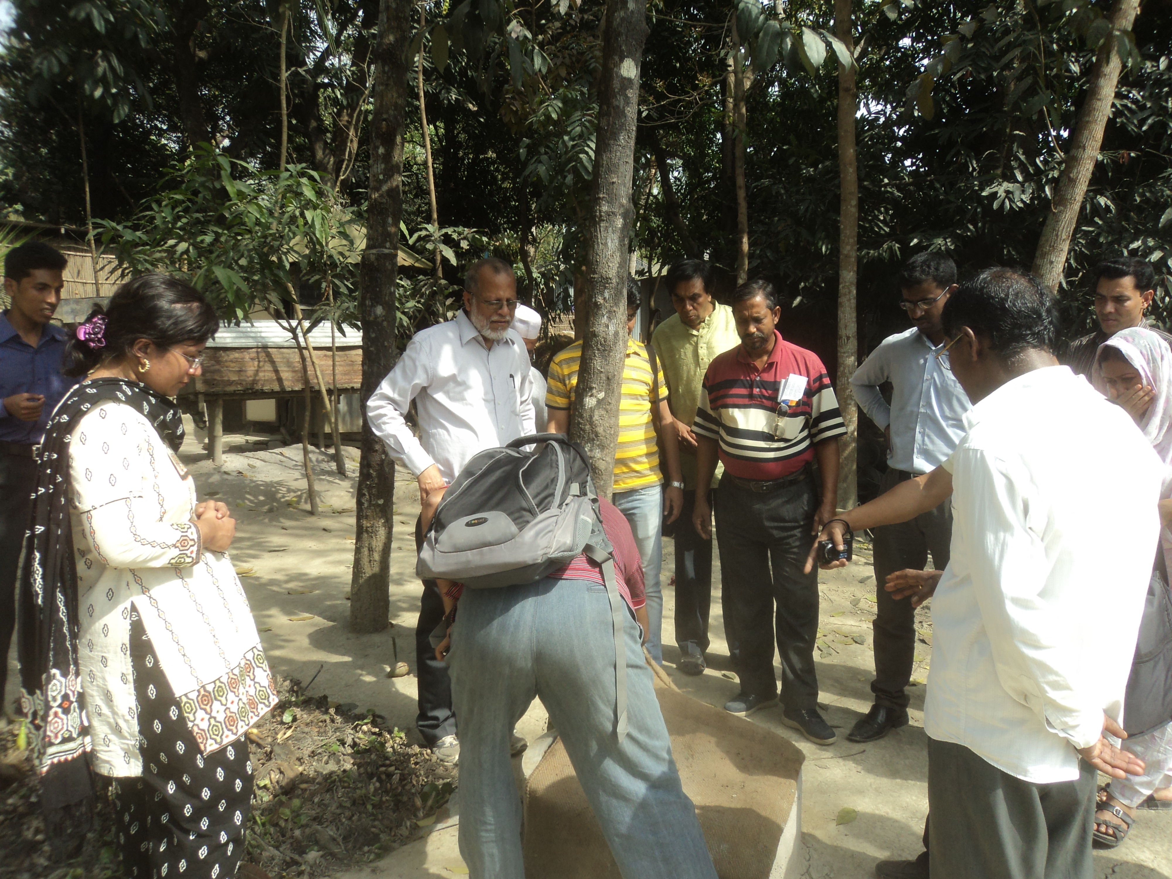 IRRI's team visit in bio village